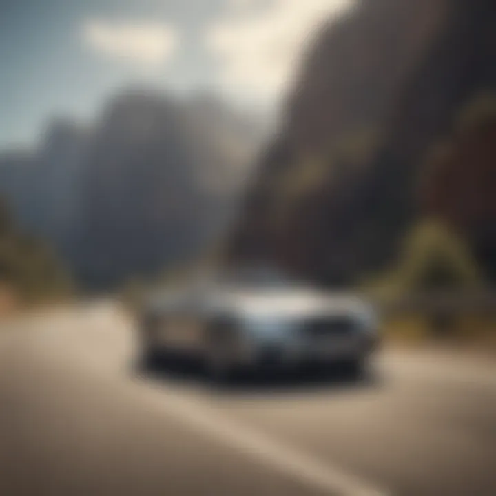 A dynamic driving shot of the Bentley GT Convertible on a scenic road.