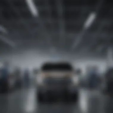 Service department at a Ford dealership in Biloxi with technicians at work