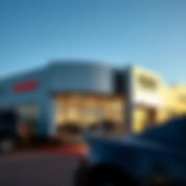 Exterior view of a Chrysler dealership in Greenville, showcasing the brand's latest models.