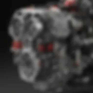 Detailed view of the GMC Sierra engine components