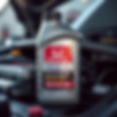 A bottle of high-quality synthetic motor oil tailored for the 2005 Honda Pilot.