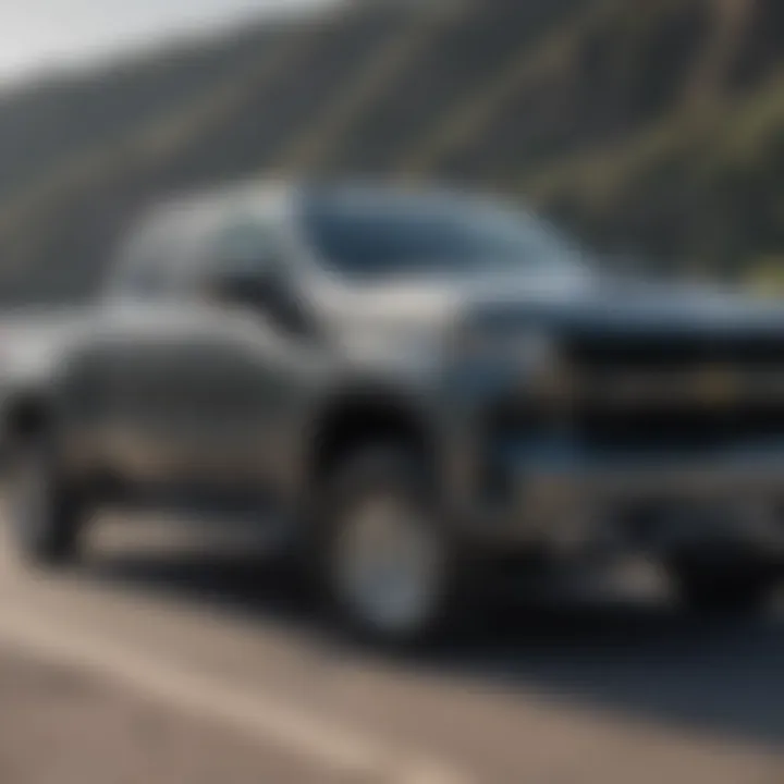 Towing capacity demonstration of the 2021 Chevrolet Silverado Regular Cab Long Bed in action.