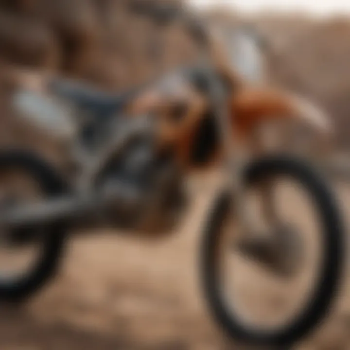 Close-up view of a dirt bike VIN on frame