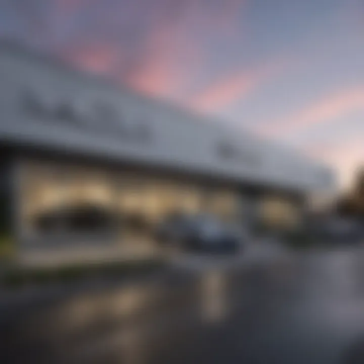 Exterior view of Acura Maple Shade dealership showcasing modern architecture