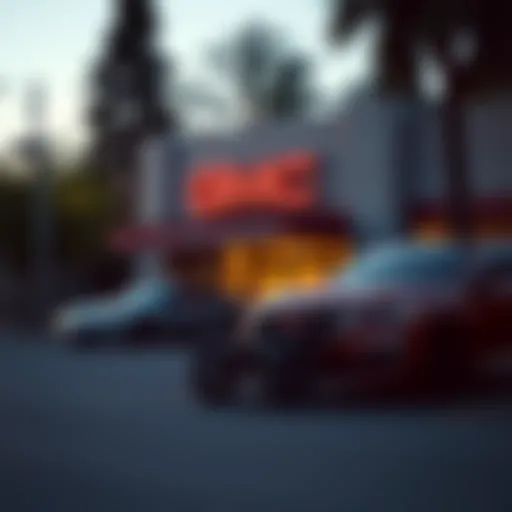 Historical exterior view of GMC Alfred Matthews dealership in Modesto