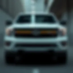 A compact full-size pickup truck showcasing its sleek design and dimensions