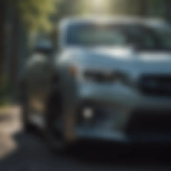 Close-up of a Subaru's advanced features and technology