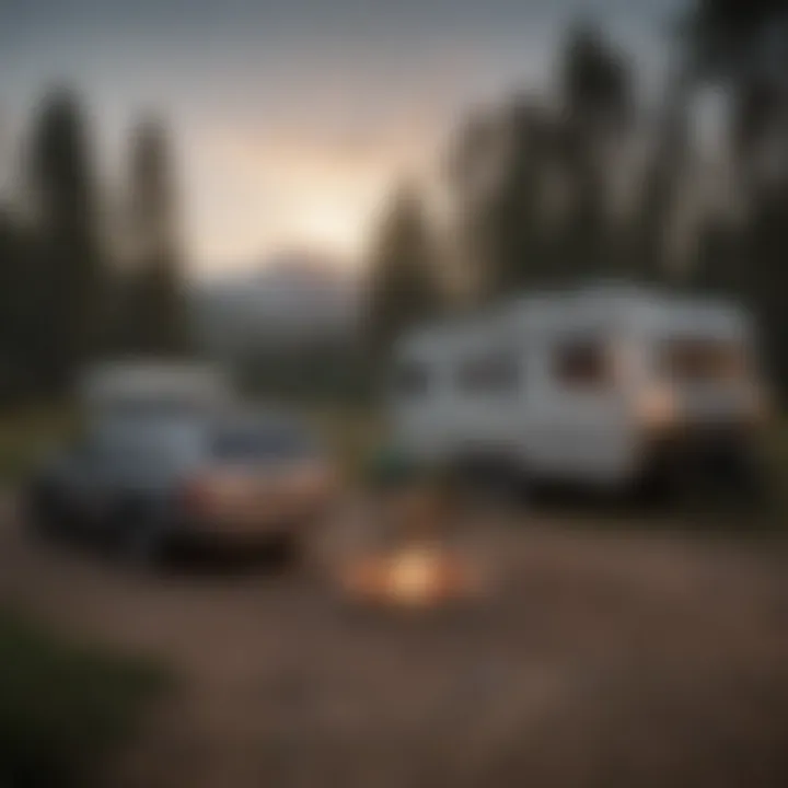 A tagalong camper equipped with outdoor amenities for a complete camping experience