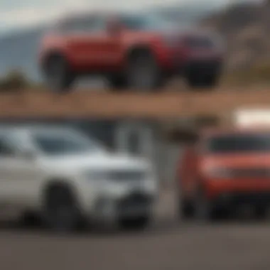 Side-by-side comparison of the Grand Cherokee with its European competitors