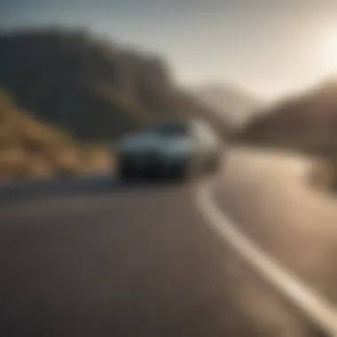 A Mini Clubman cruising along a scenic road, symbolizing performance