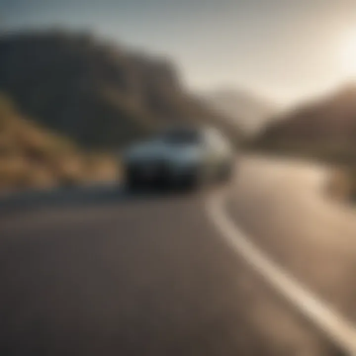 A Mini Clubman cruising along a scenic road, symbolizing performance