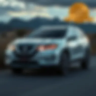 Nissan Rogue driving through scenic American landscapes