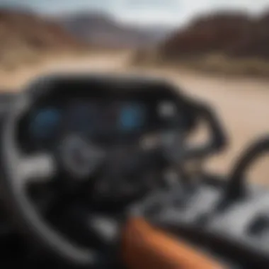 Close-up of Polaris RZR Razor's advanced dashboard features