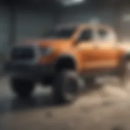 Tundra vehicle undergoing crash test for safety assessment