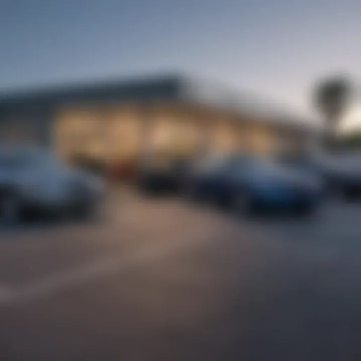 A picturesque view of a local used car dealership in Goose Creek