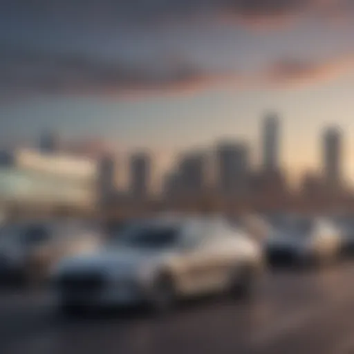 Omaha skyline with a Hyundai dealership in the foreground