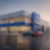 Exterior view of a Ford dealership in Arab, Alabama