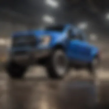 Close-up of Ford truck performance features