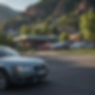 Scenic view of Glenwood Springs with cars