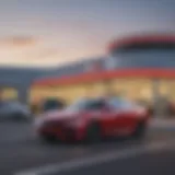 Exterior view of a Honda dealership in Pharr showcasing a variety of vehicles