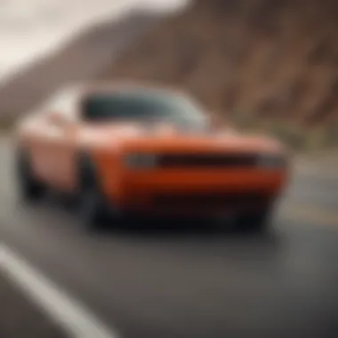 Action shot of the Challenger on the open road, demonstrating its performance