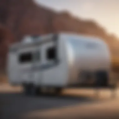 Sleek Exterior Design of the 2020 Lance Travel Trailer Exterior view of the 2020 Lance travel trailer showcasing its sleek design