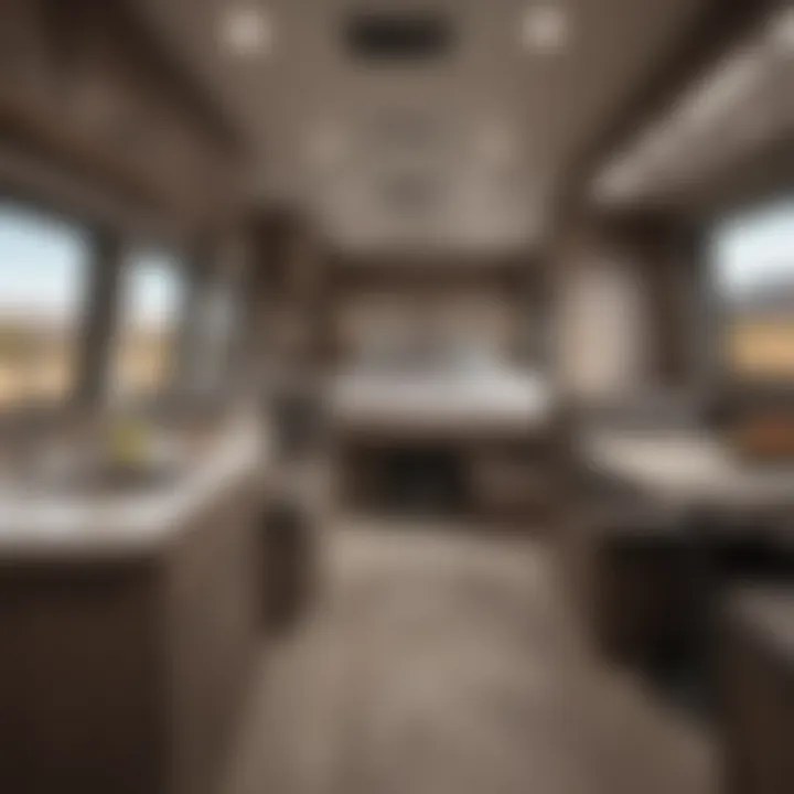 Interior layout of the 2020 Lance travel trailer highlighting space and comfort