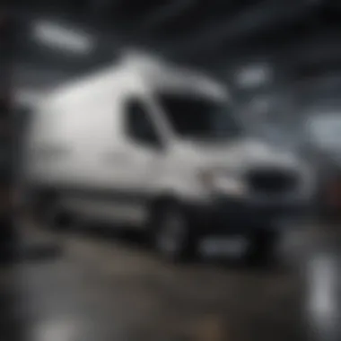 Sprinter van chassis in a commercial setting illustrating practical applications