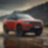 Jeep Compass SRT in motion showcasing performance