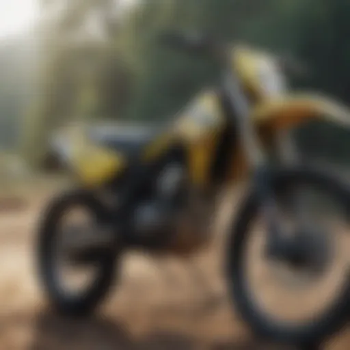 Suzuki dirt bike displaying VIN location