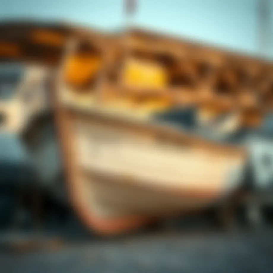 A well-maintained old boat ready for disposal