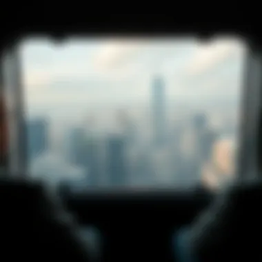 Cityscape View from Shuttle Stunning cityscape viewed from a shuttle window