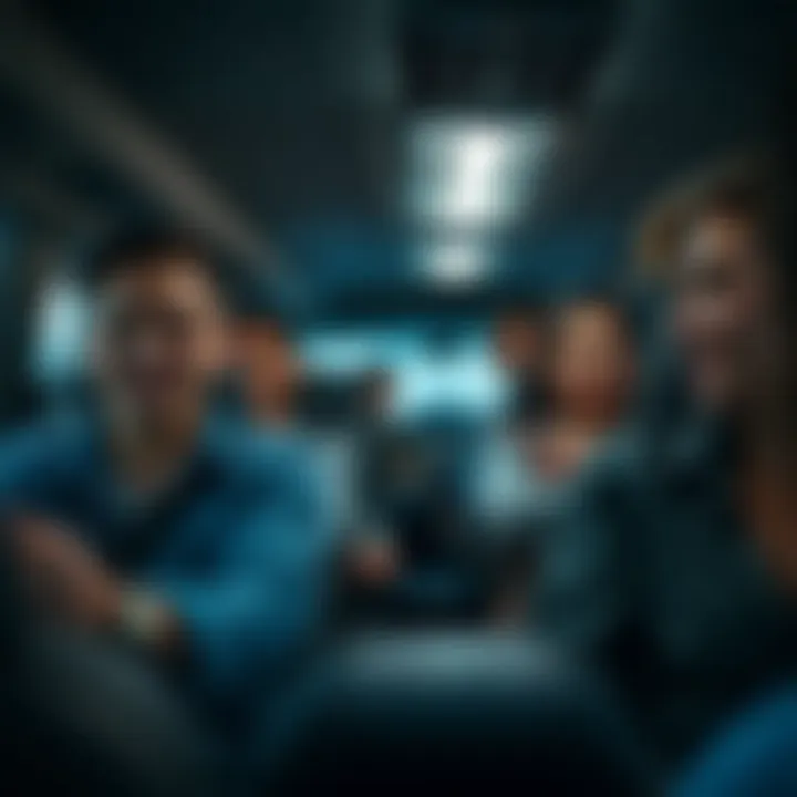 Comfortable Group Ride Group of individuals enjoying a comfortable shuttle ride
