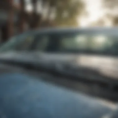 Cracked windshield on a Toyota vehicle