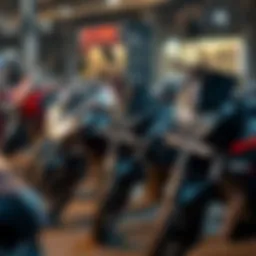 Yamaha motorcycle lineup showcasing various models